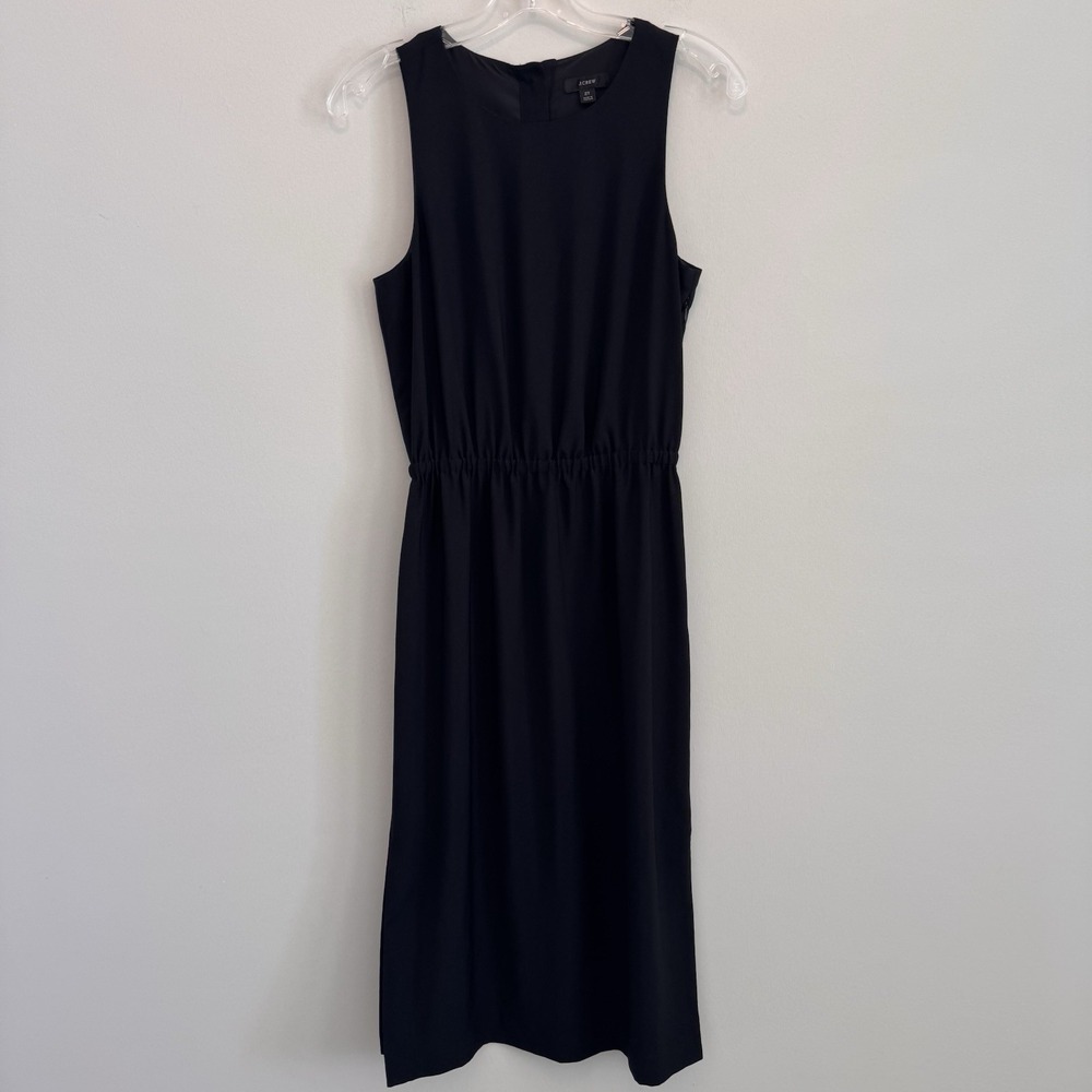 J. Crew Factory Black Sleeveless Midi Dress